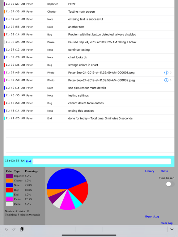 Screenshot #5 pour Session Log
