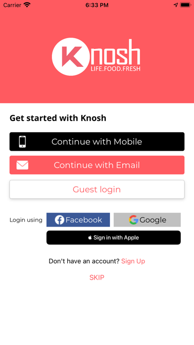 Knosh: Food Order and Delivery Screenshot