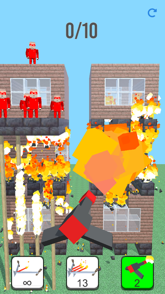 #6. Burn it Down! 3D Pixel Game (iOS) By: AI Games FZ