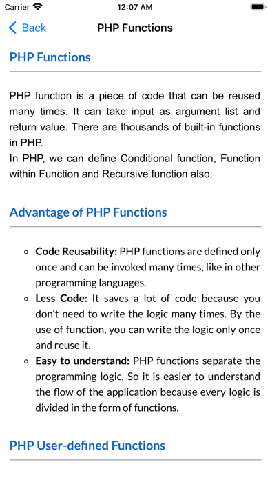 Php Tutorial and Compiler Screenshot