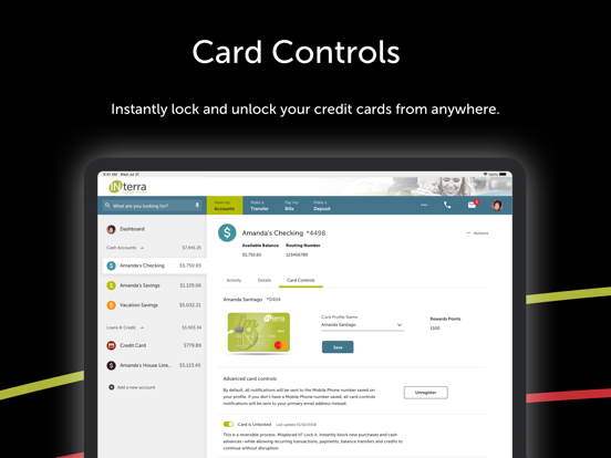 Interra Credit Union iPad screenshot 4 - Finance app
