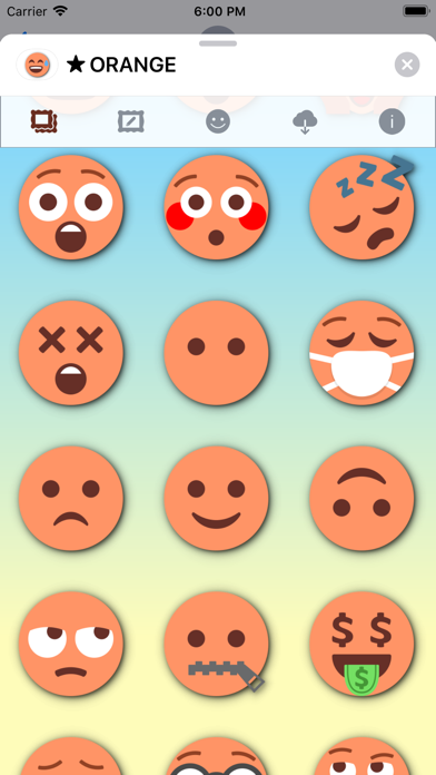 オレンジの顔文字 • Stickersのおすすめ画像8
