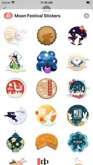 月亮中秋佳节贴图moon festival stickers iphone screenshot 2