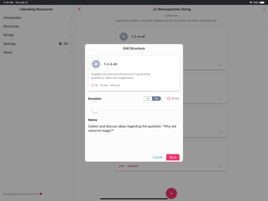 Liberating Structures iPad screenshot 6 - Productivity app