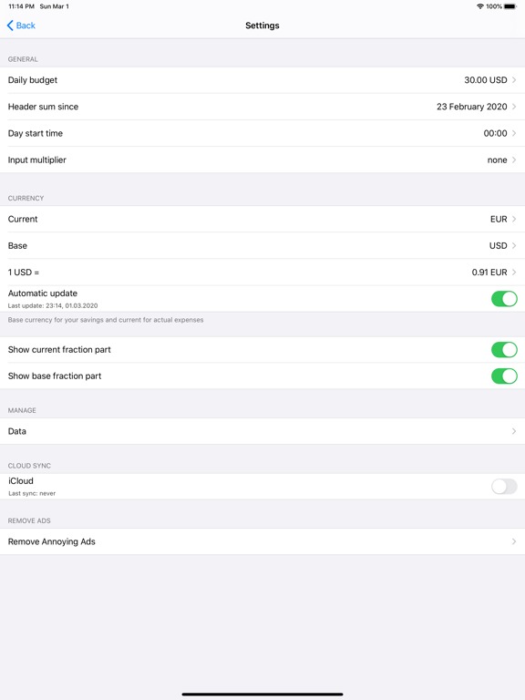 Money Manager+ iPad screenshot 7 - Finance app