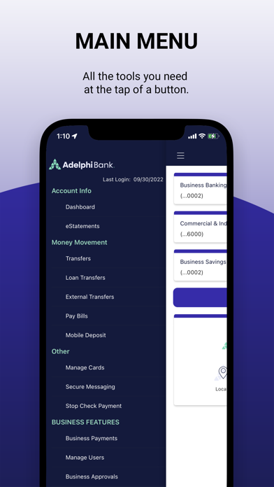 Adelphi Bank Business Screenshot