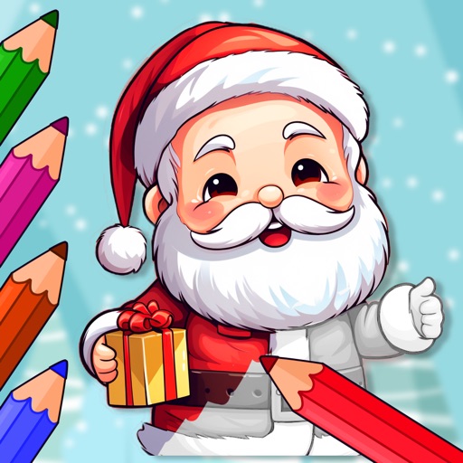 The Christmas coloring book icon