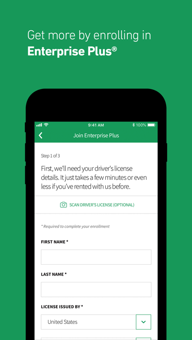 Enterprise Rent-A-Car Screenshot