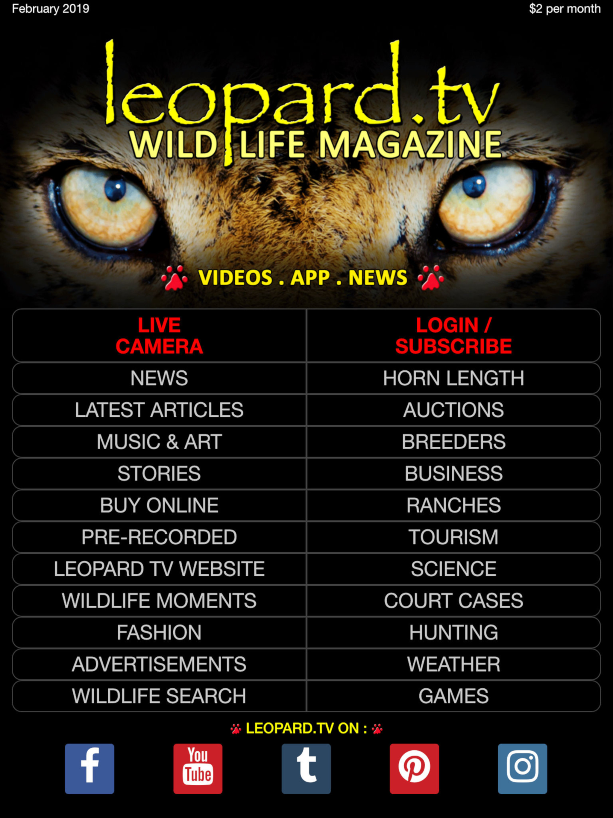 Leopard.tv Wildlife magazine screenshot 7
