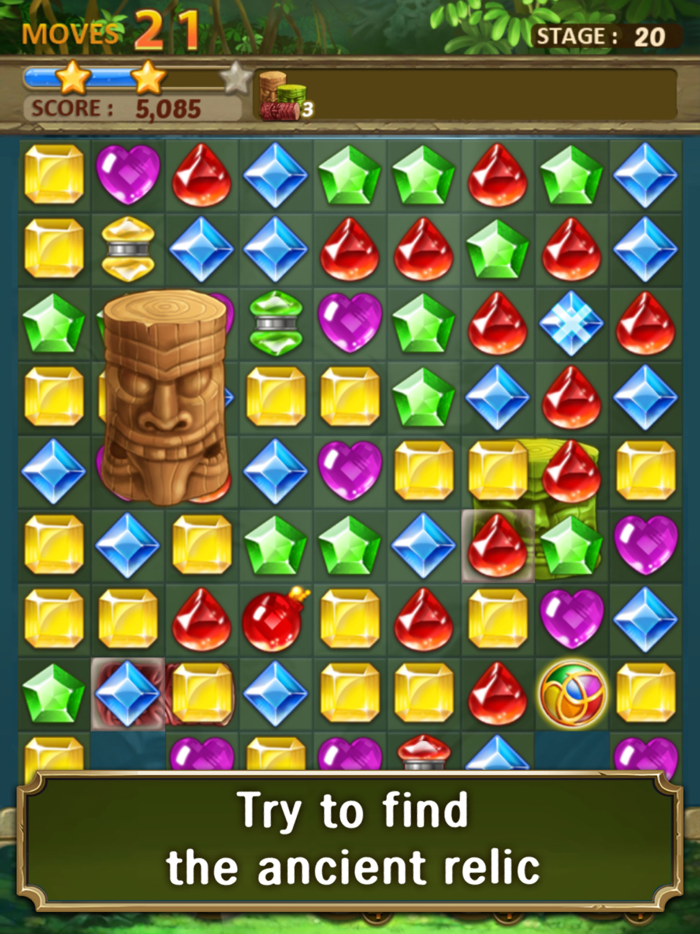 Jewels Jungle  Match 3 Puzzle