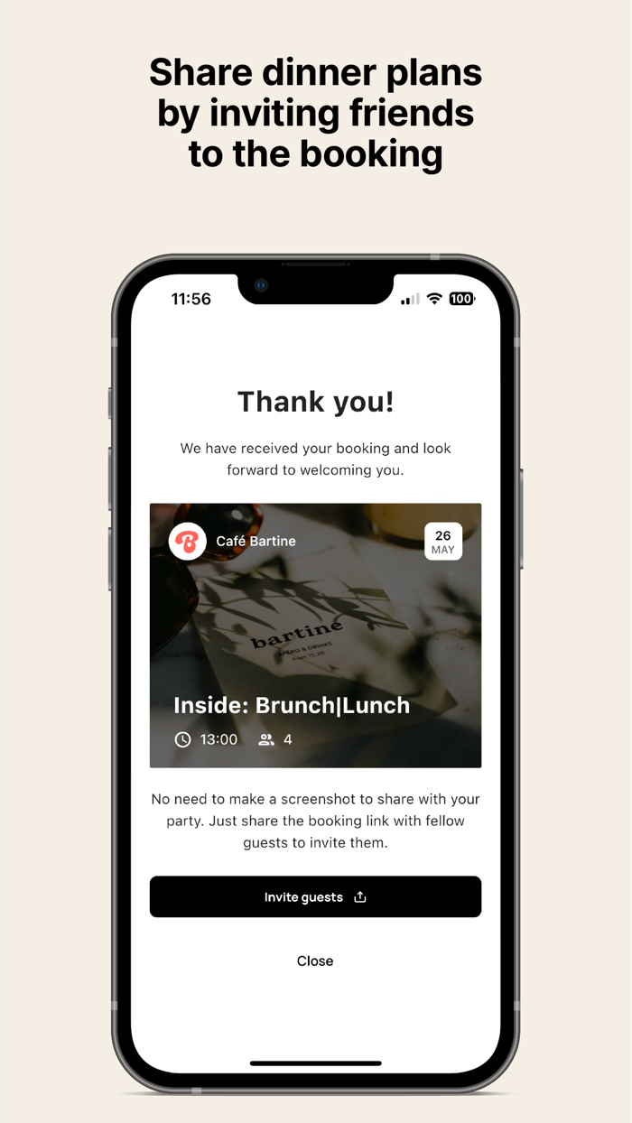 Table restaurant bookings