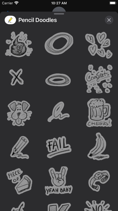 Pencil Doodles Sticker Pack Screenshot