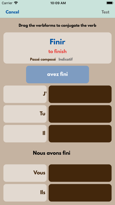 VerbSquirt French Verbs Screenshot