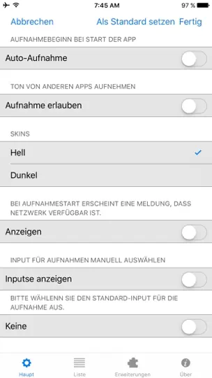 Screenshot von Dictaphone - Audio-Rekorder auf dem iPhone 3