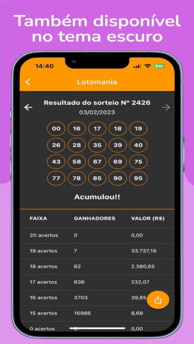 Loterias Caixa - Resultados Screenshot