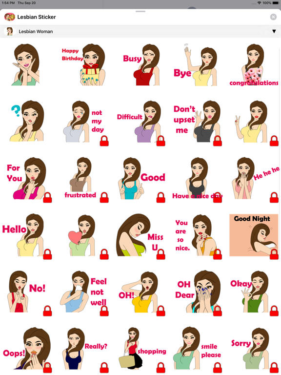 Lesbian Sticker iPad screenshot