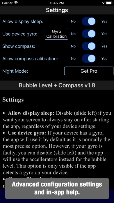 Screenshot #2 pour Bubble Level + Compass
