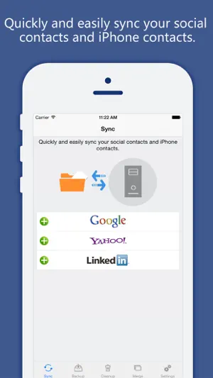 Contacts Sync, Backup & Clean screenshot 1