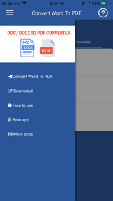 Convert DOC/DOCX to PDF screenshot