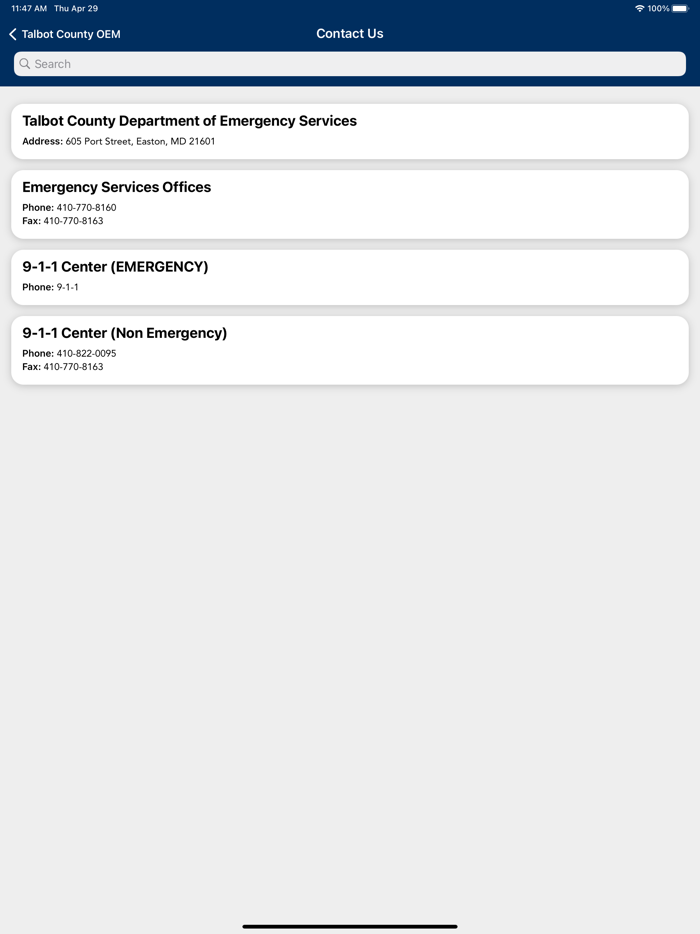 Talbot County MD DES