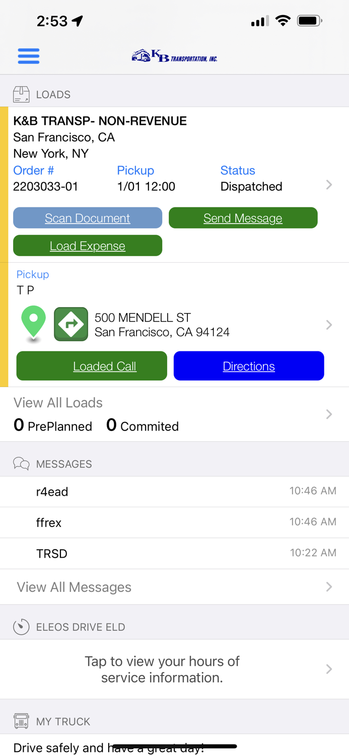 KB Mobile Driver App
