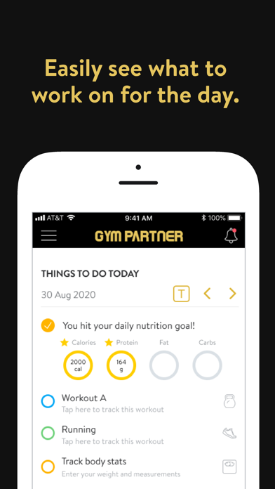 Gym Partner: Training Screenshot