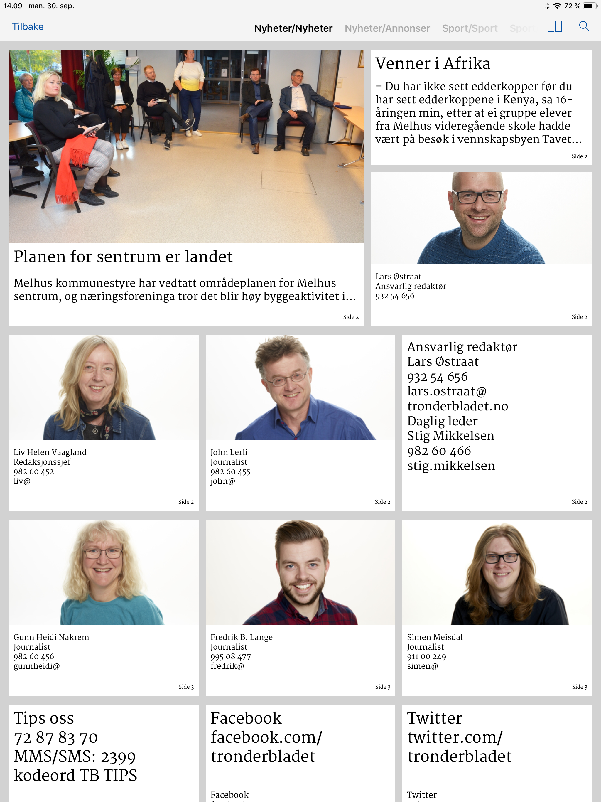 Trønderbladet eAvis screenshot 5