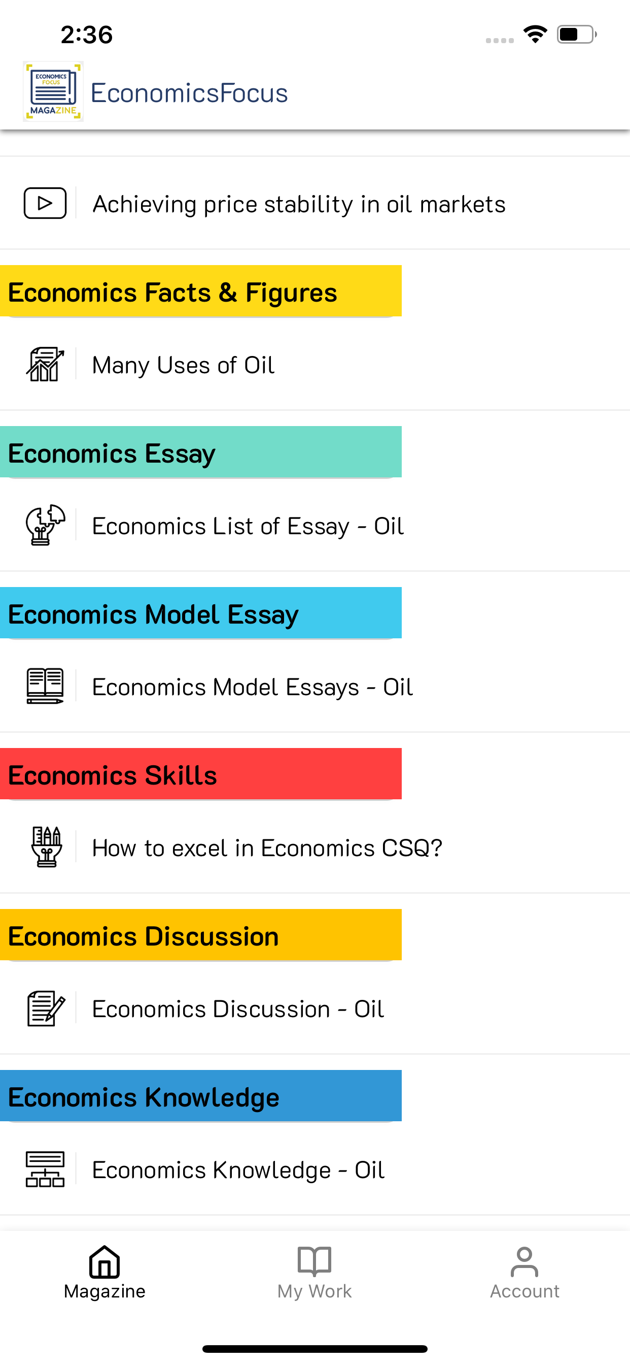 EconomicsFocus screenshot 3