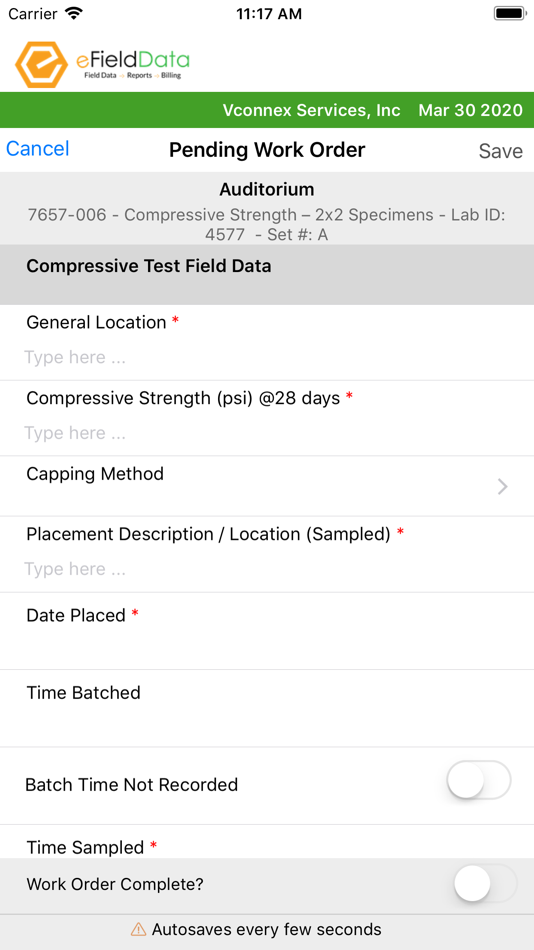 #3. eFieldDATA (iOS) De: Vconnex Services, Inc