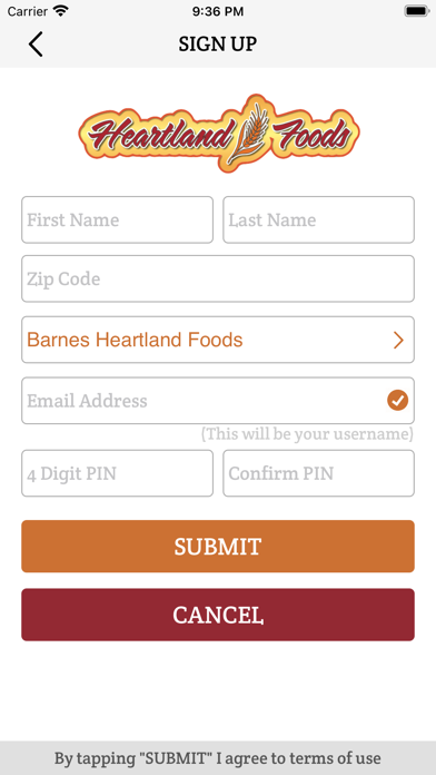Barnes Heartland Foods Screenshot