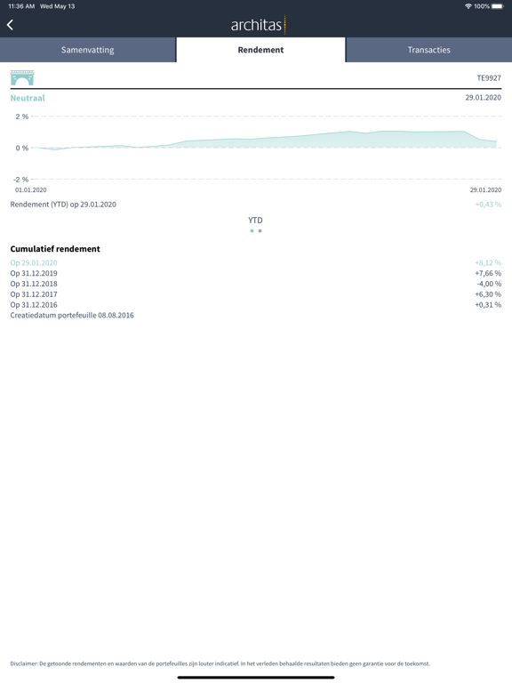 My AXA IM Select iPad screenshot