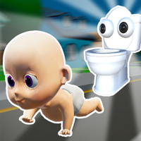 Toilet Monster Baby Escape