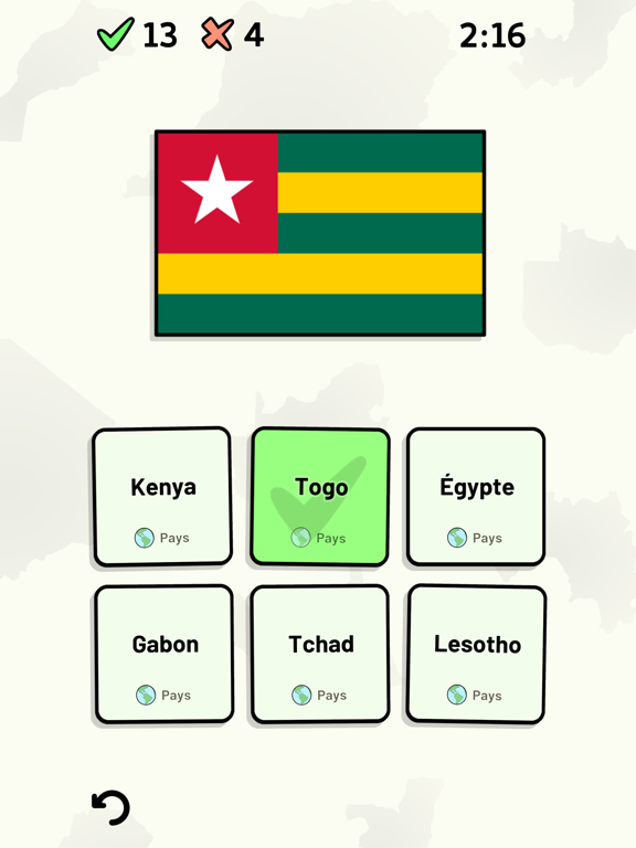 Screenshot #5 pour Pays d'Afrique - Quiz