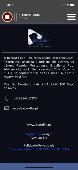 Game screenshot Rádio Record FM apk