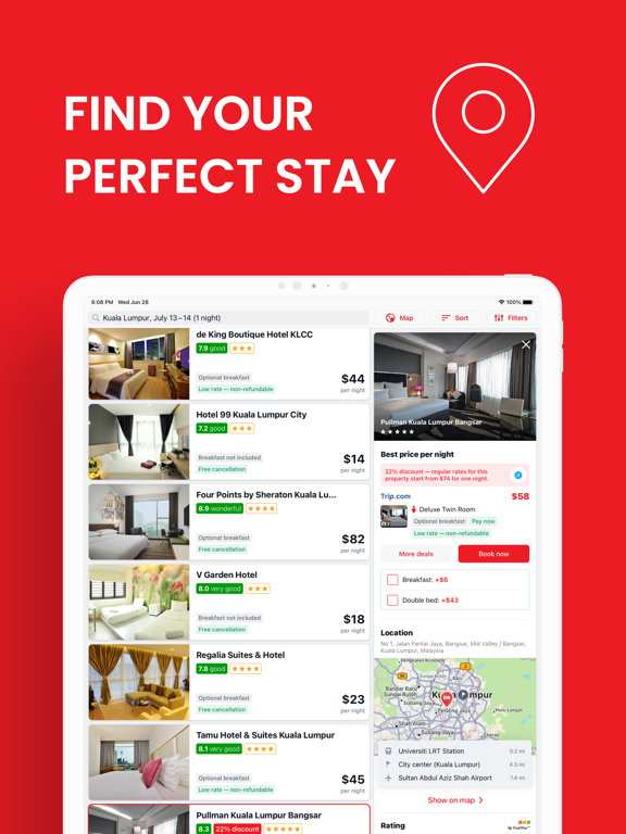 Asia Flights: Compare Prices iPad screenshot 9 - Travel app