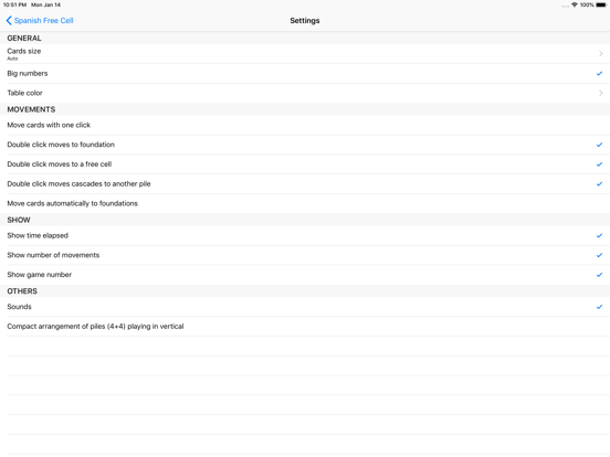 iSpa Free Cell iPad screenshot 5 - Games app