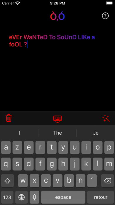 Fool modificateur de texte Screenshot