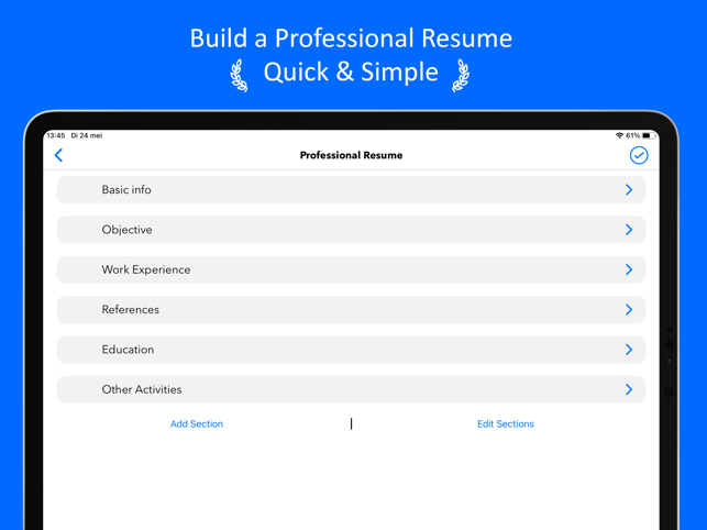 ‎Resume Builder⁺ Screenshot