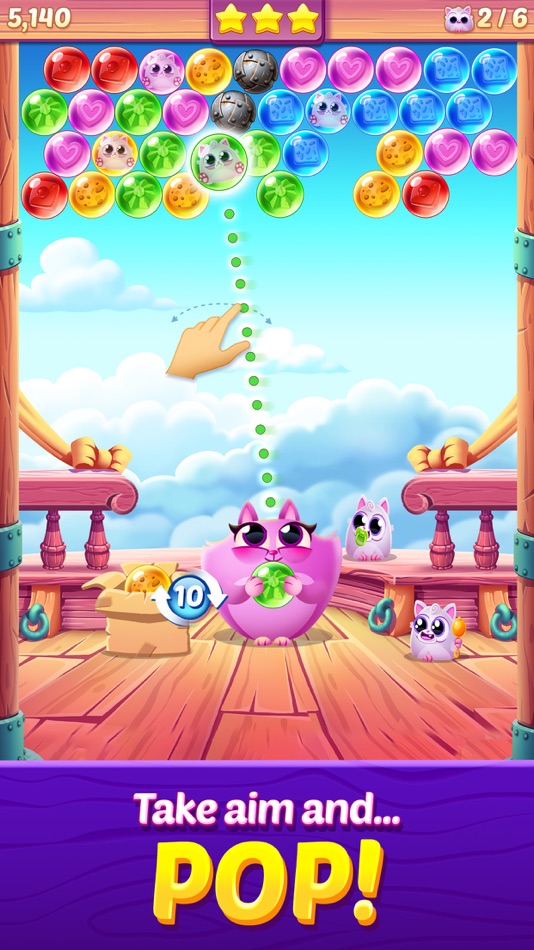 #3. Cookie Cats Pop (iOS) 来自: Tactile Games ApS