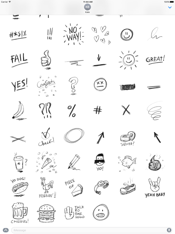 Screenshot #6 pour Pencil Doodles Sticker Pack