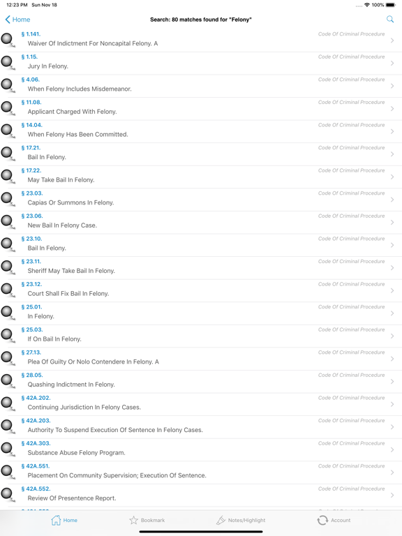 California Laws  (CA Code) iPad screenshot 8 - Reference app