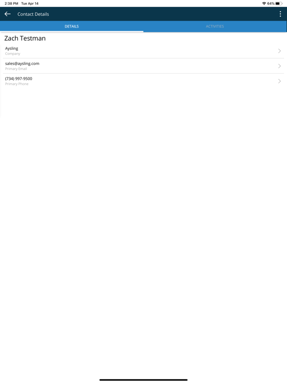 Aysling Mobile iPad screenshot 5 - Business app