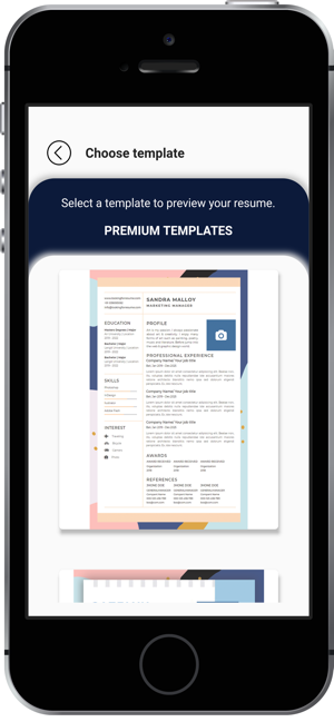 Snímek obrazovky Premium Resume Builder