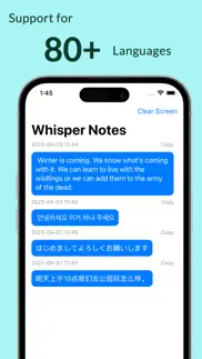whisper notes - speech to text iphone screenshot 2
