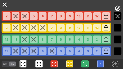 X-Out: Qwixx Scoresheet Screenshot