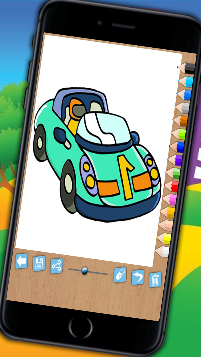 Magic Cars Coloring Book Game