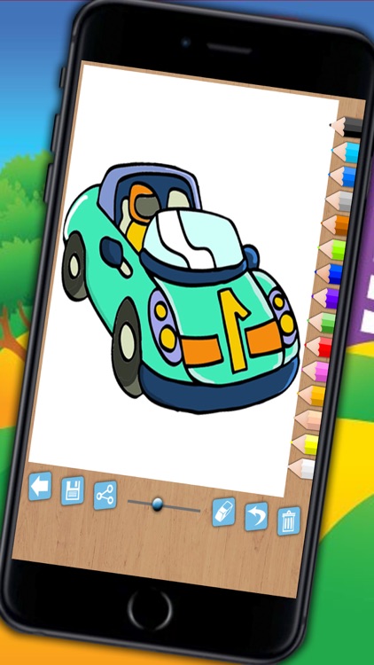 Magic Cars Coloring Book Game screenshot-4