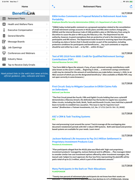 BenefitsLink iPad screenshot 2 - Business app