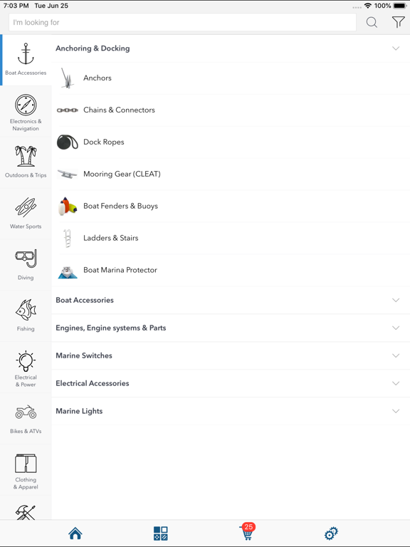 Blue Outdoors iPad screenshot 3 - Shopping app