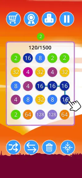 Game screenshot 2-4-8 : link identical numbers apk